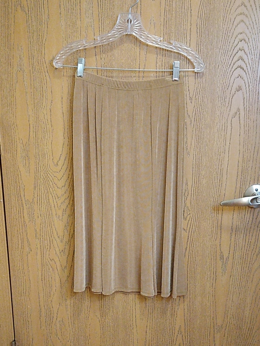 West End Y2K Golden Camel Brown Midi Skirt